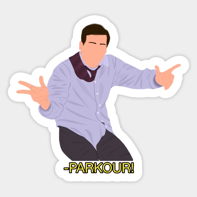 Office Michael Scott Parkour Meme Fan Art Sticker by senaeksi